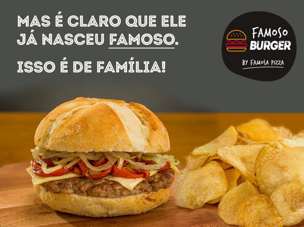 O hambúrguer da Famosa Pizza já está no cardápio | Foto: Divulgação