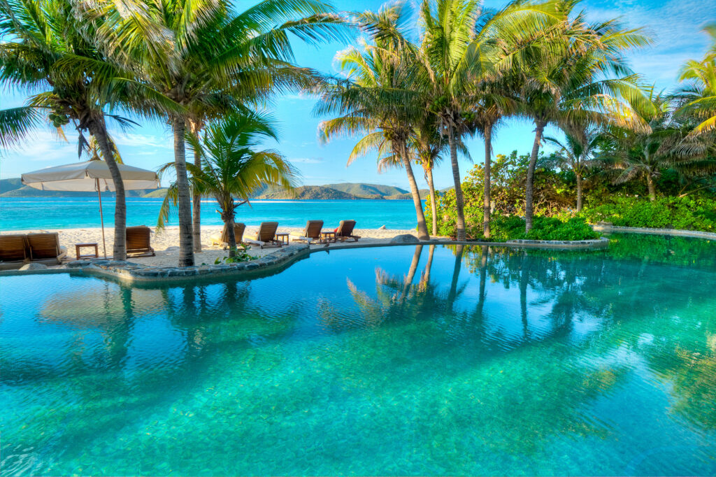 Piscina infinita na Necker Island | Foto: Divulgação