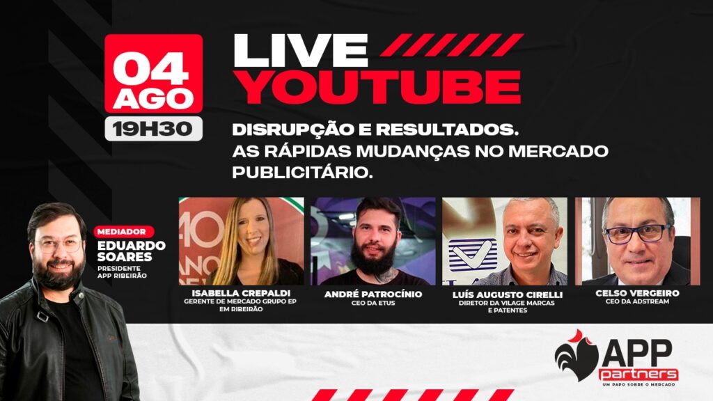 Primeira live do projeto APP Partners | Imagem: Divulgação