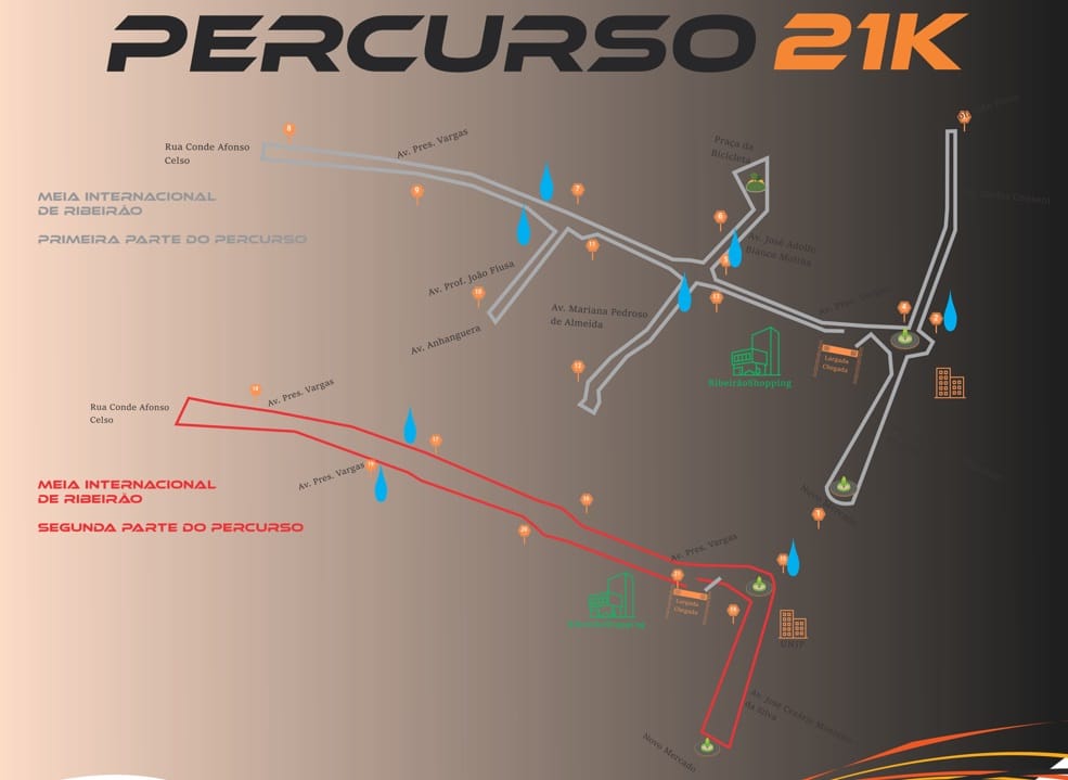 Percurso de 21K da meia maratona | Foto: Divulgação