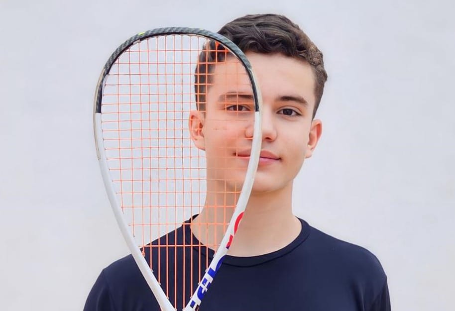 Bernardo Jorge Guimarães, campeão de squash | Crédito: Divulgação