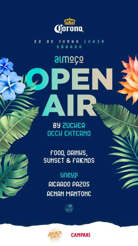 Almoço Open Air no Zucker | Crédito: Divulgação