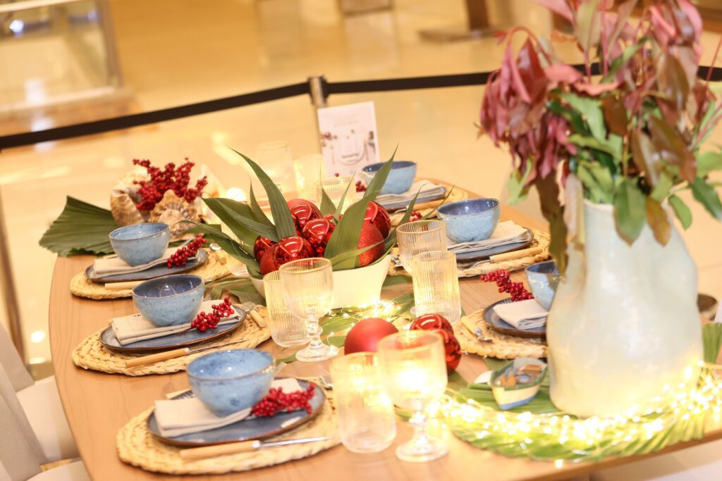 Mostra de mesas decoradas de Natal no RibeirãoShopping | Crédito: Rafael Cautella