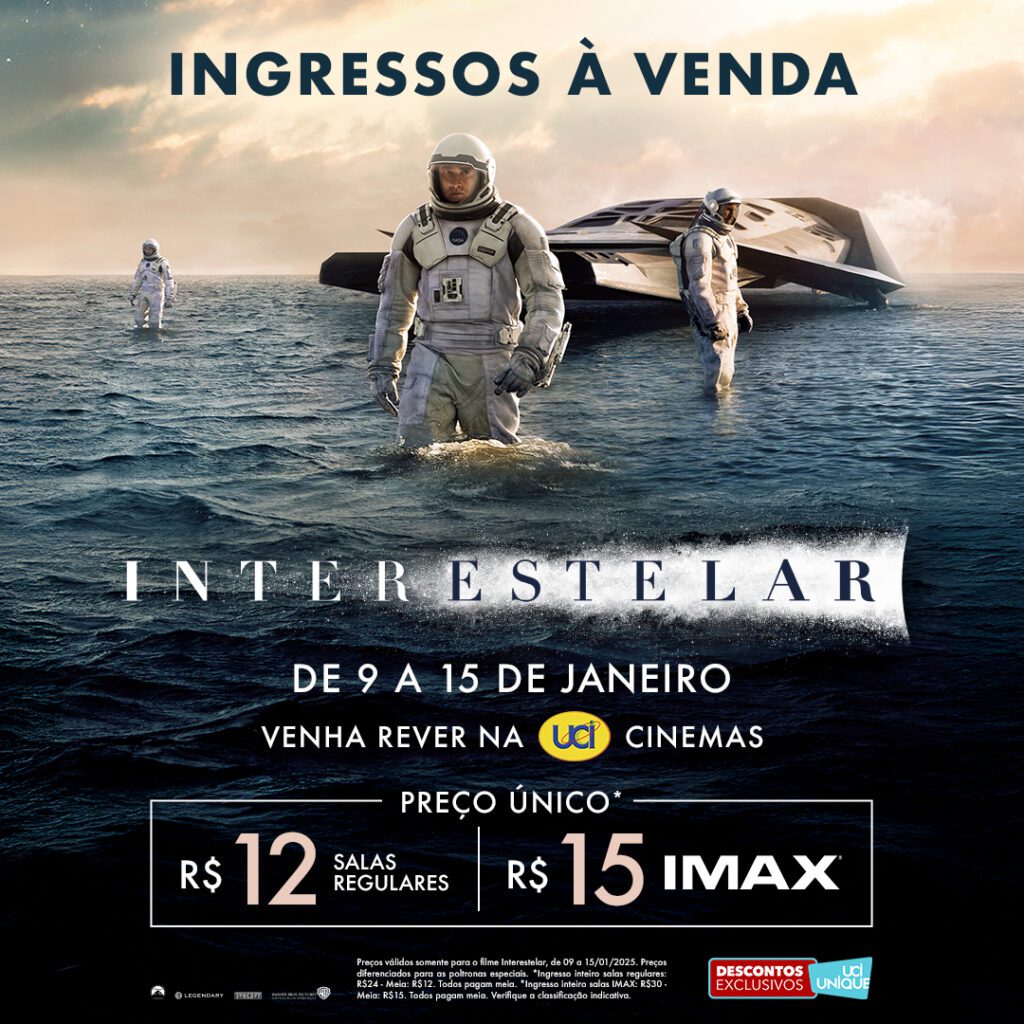 Interestelar volta aos cinemas na rede UCI | Crédito: Divulgação