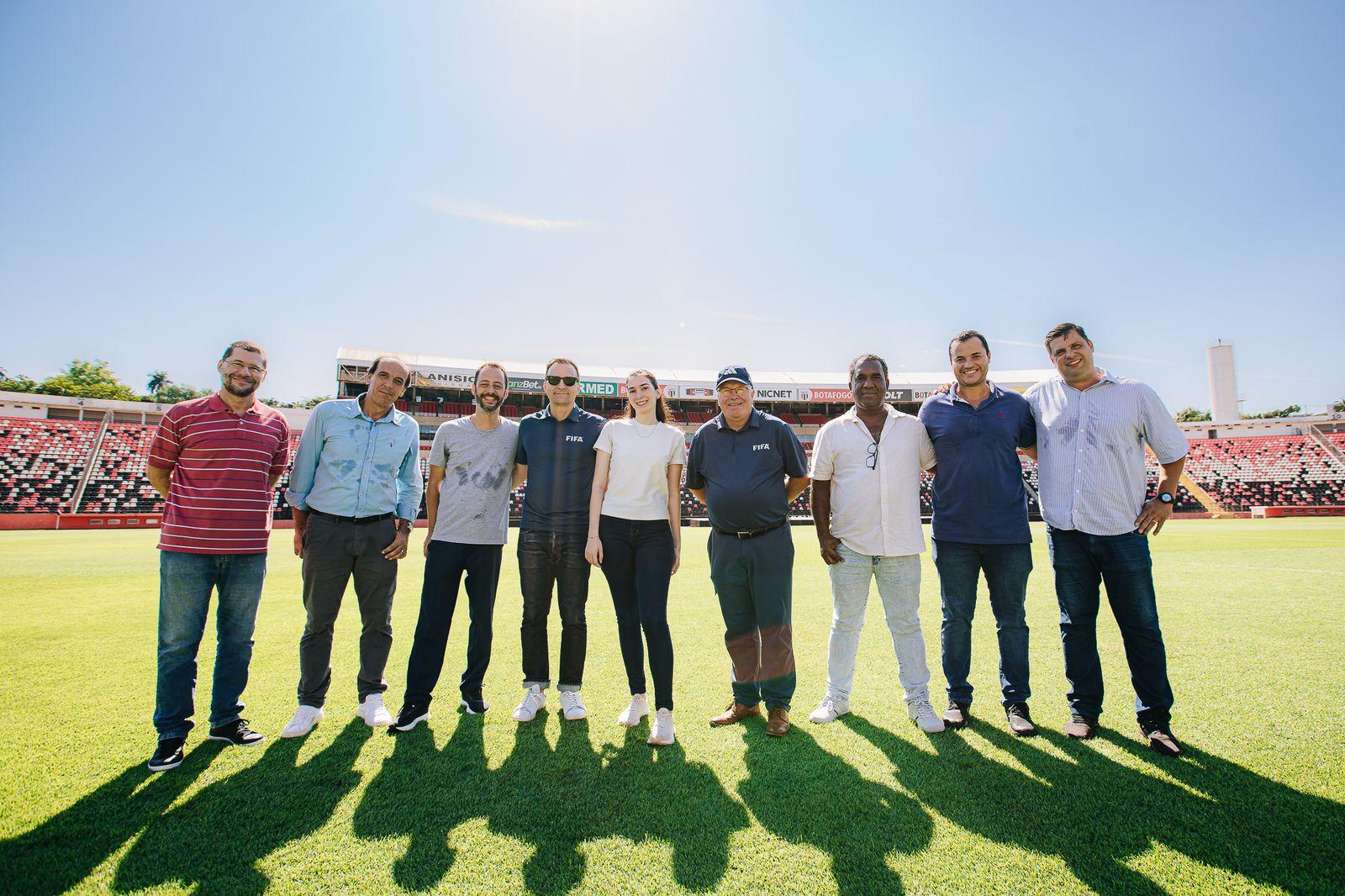 Membros da FIFA visitam os estádios para avaliarem condições para a Copa do Mundo Feminina de 2027 | Crédito: Luan Porto/Prefeitura de Ribeirão Preto