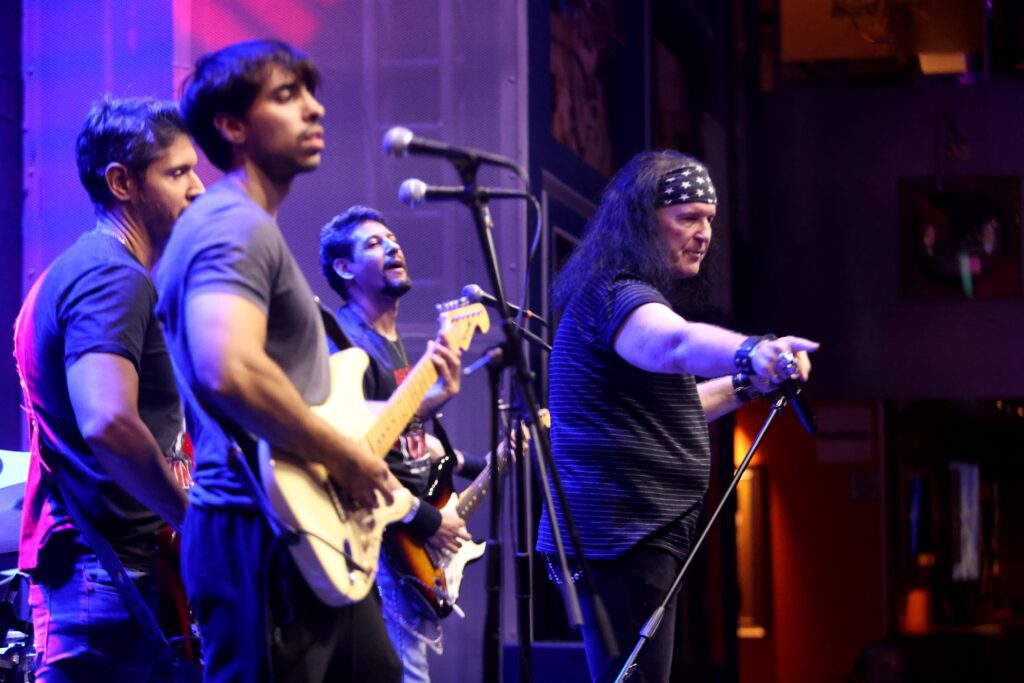 Dave Evans no Hard Rock em 25-04-25 | Crédito: Rafael Cautella