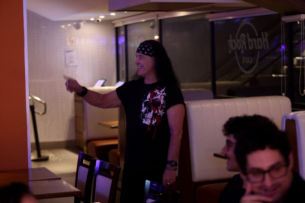 Dave Evans no Hard Rock em 25-04-25 | Crédito: Rafael Cautella