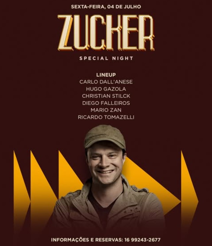 DJ Carlo Dall Anese tocará no Zucker Special Night | Crédito: Divulgação