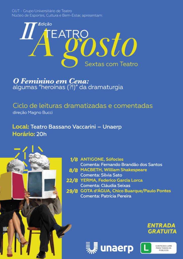 Programação Teatro A Gosto, da Unaerp