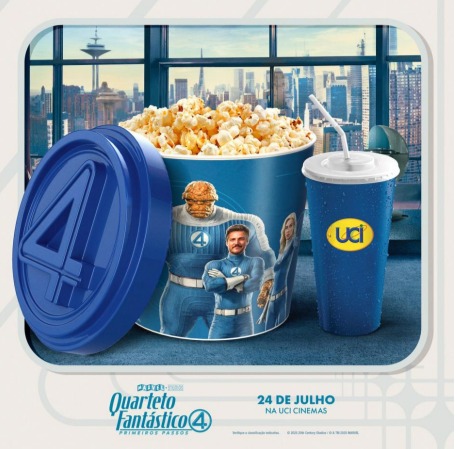 Combo especial UCI para o filme "Quarteto Fantástico" | Crédito: UCI/Divulgação