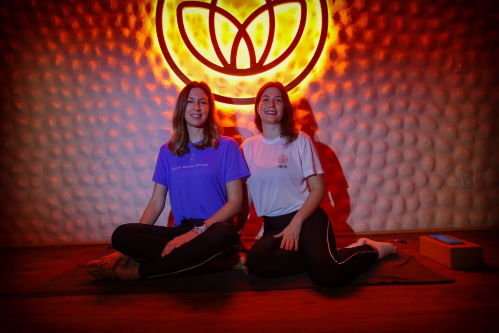 Mariana De Stéfani Villa Nova e Júlia Trevizoli Maróstica no Vidya Studio | Crédito: Rafael Cautella