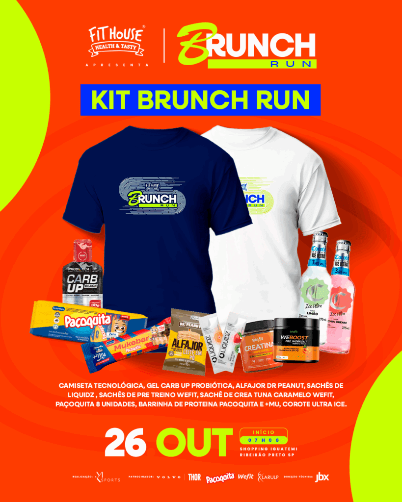 Kit da Brunch Run 2025 | Crédito: Divulgação
