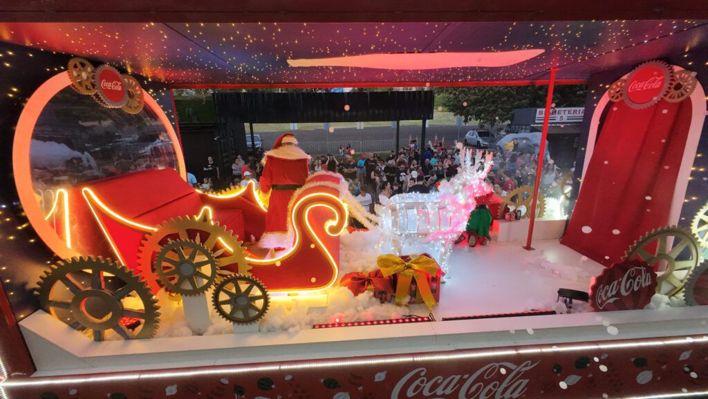 Carreta de Natal Coca-Cola 2025 no Hard Rock | Crédito: Rafael Cautella