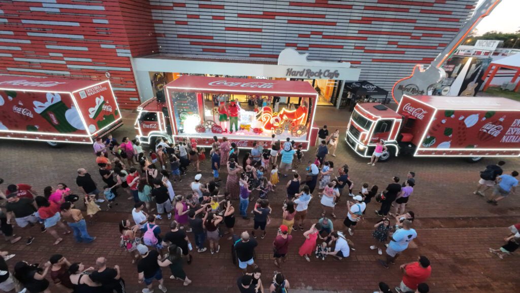 Carreta de Natal Coca-Cola 2025 no Hard Rock | Crédito: Rafael Cautella