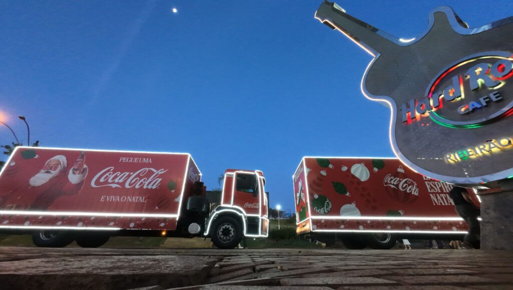 Carreta de Natal Coca-Cola 2025 no Hard Rock | Crédito: Rafael Cautella