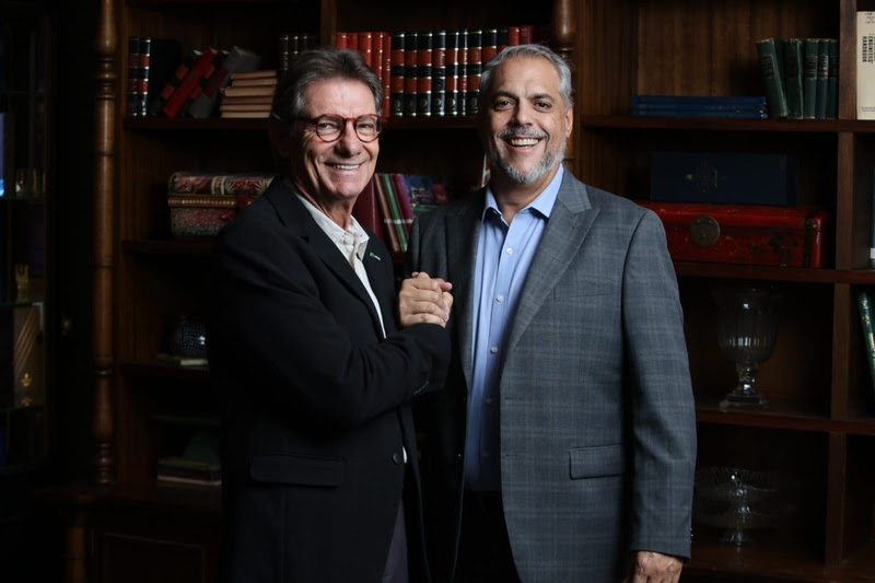 Hugo Cagno Filho e Paulo Montabone, diretor da Fenasucro & Agrocana | Crédito: Divulgação