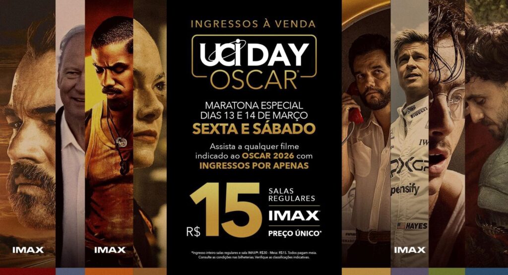 UCI Day Oscar com filmes indicados | Crédito: Divulgação