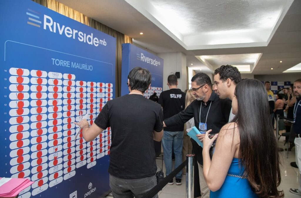 Espelho de vendas do Riverside MB, da Perplan + Construplan | Crédito: Divulgação