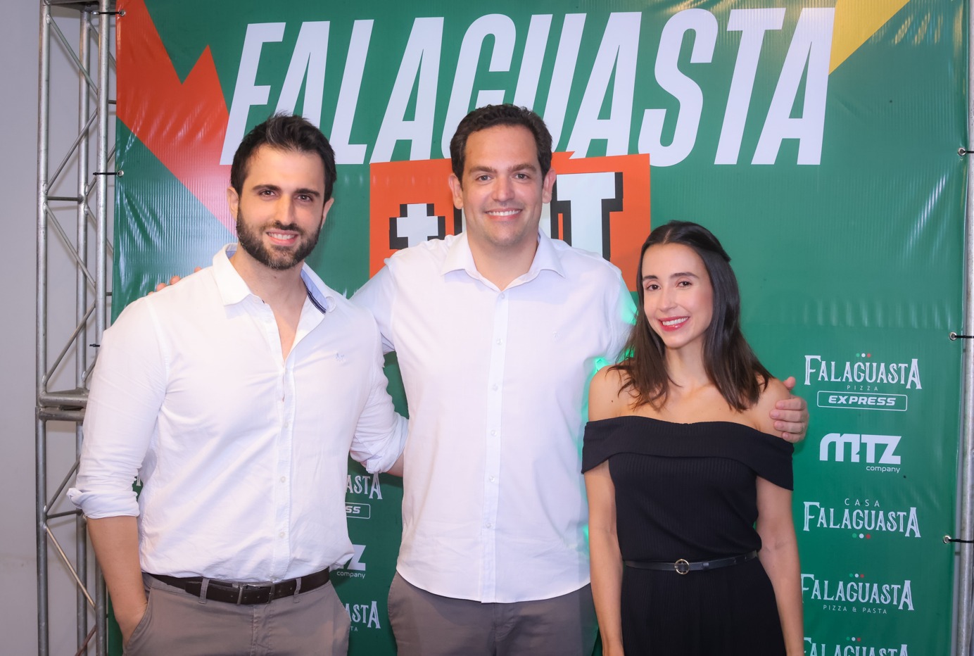 Responsáveis pela linha de pizzas com Whey Protein na Falaguasta | Crédito: Rafael Cautella