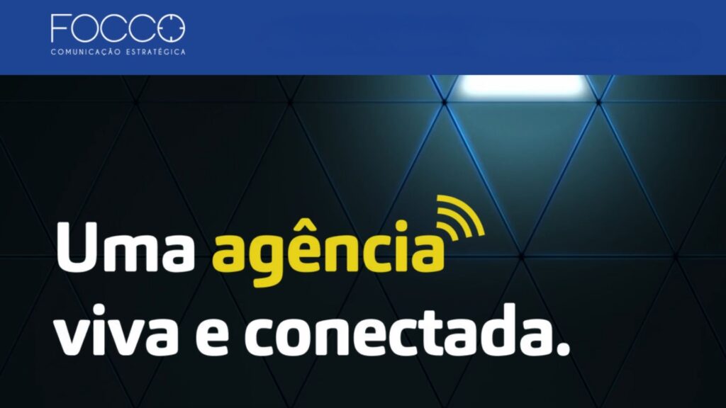 Site da agência Focco | Crédito: Reprodução
