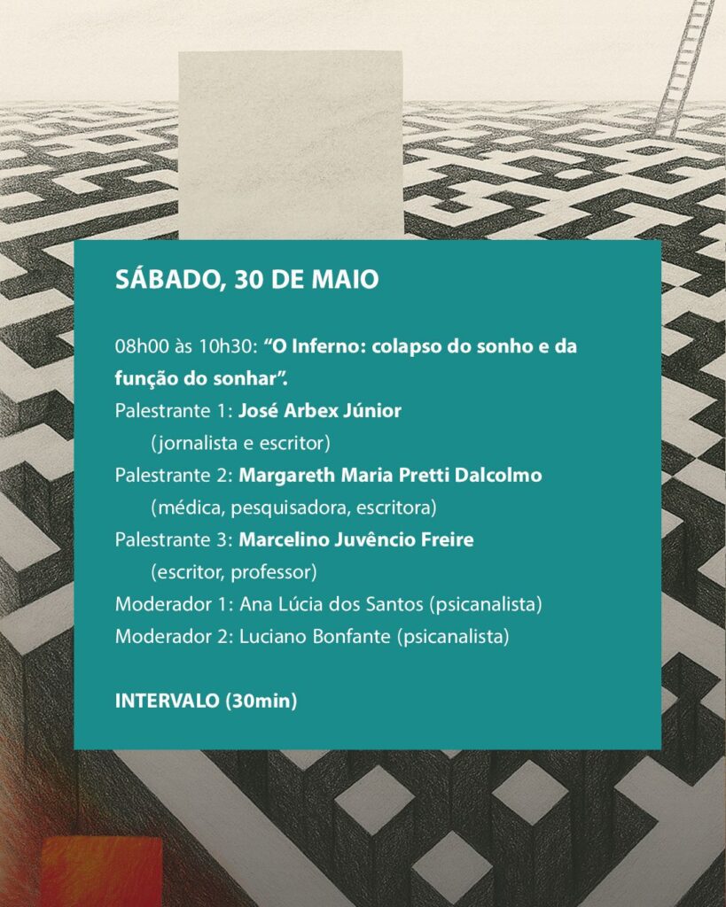 Programação da Bienal de Psicanálise e Cultura 2026 | Crédito: Divulgação