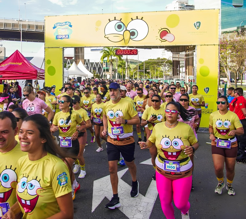 Corrida do Bob Esponja será no RibeirãoShopping | Crédito: Divulgação