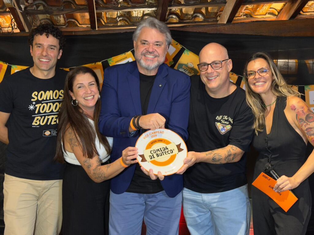 Pódio dos premiados do Comida di Buteco 2026 | Crédito: Divulgação