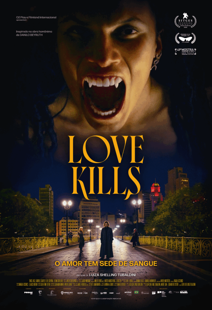 Poster do filme Love Kills | Créditos: Filmland Internacional e Beta Iribarrem