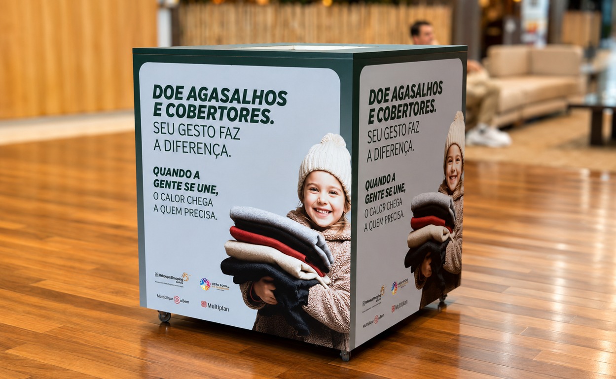 Campanha do agasalho cria mobilização social no RibeirãoShopping | Crédito: Divulgação