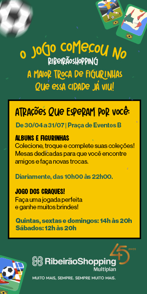 Banner de atrações copa do mundo Ribeirão Shopping
