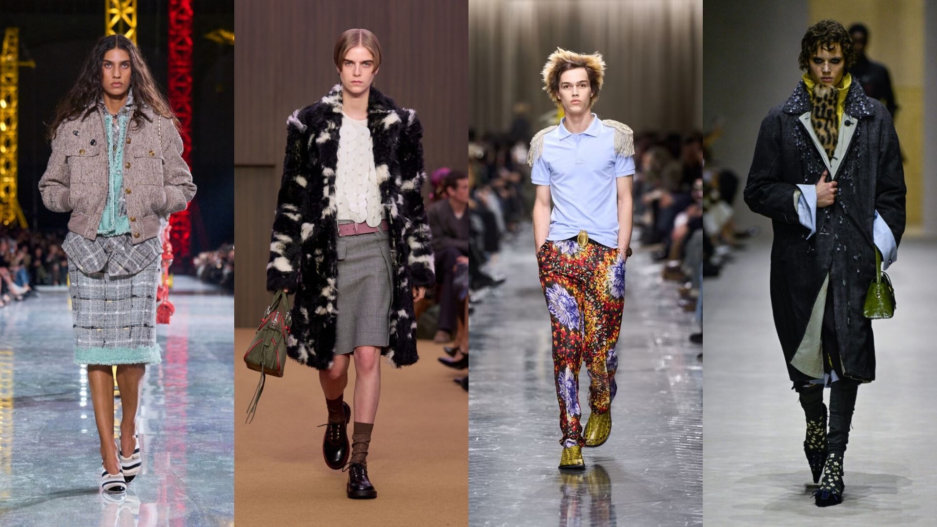 Moda outono inverno aposta em ombros marcados e texturas