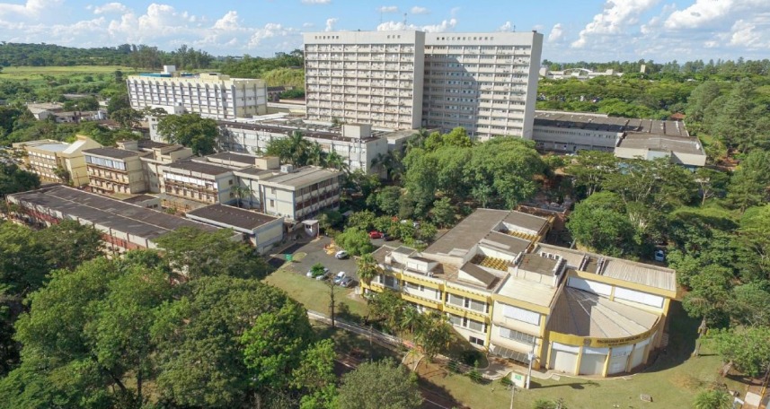 Vista aérea do Hospital das Clínicas de Ribeirão Preto | Crédito: Divulgação/HCFMRP