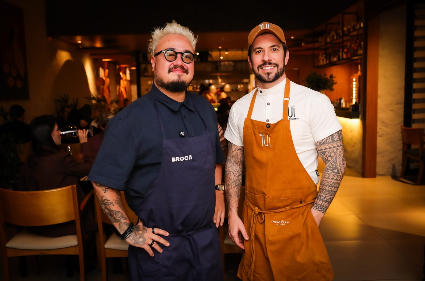 Cadu Evangelisti, do Broca, e Adriano Rondinelli, do Tui Restaurante | Crédito: Larissa Perna