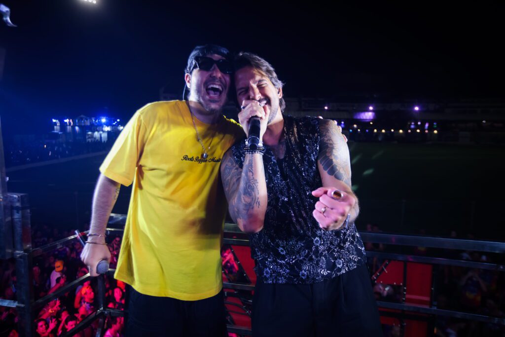 Tomate e Felipe Pezzoni, da Banda Eva, na 4ª edição do RP Folia | Crédito: Rafael Cautella