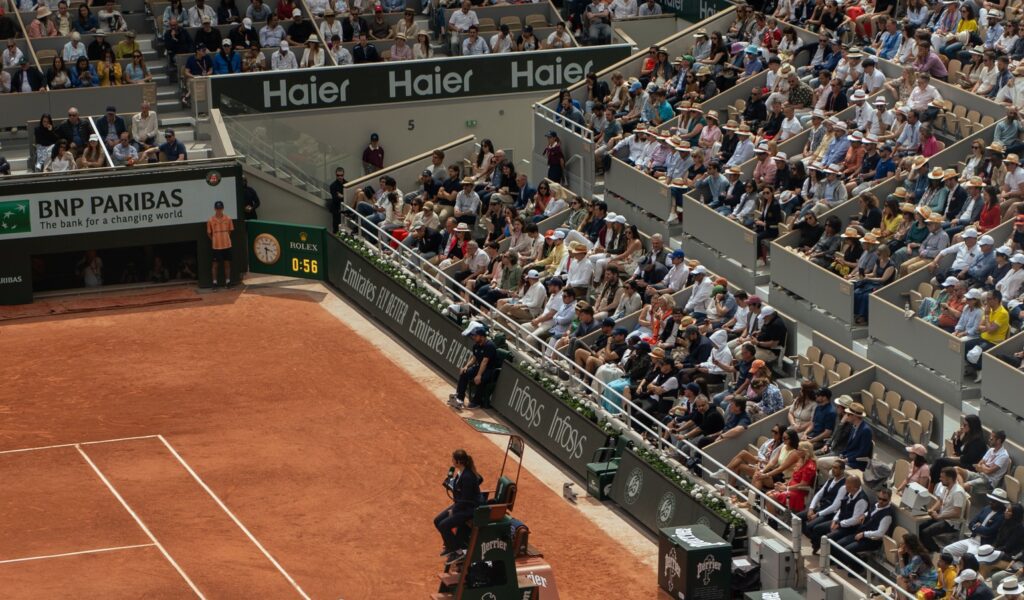 Plateia de um torneio de tennis