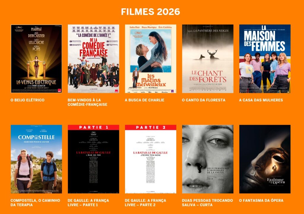 Programação do Festival de Cinema Francês 2026