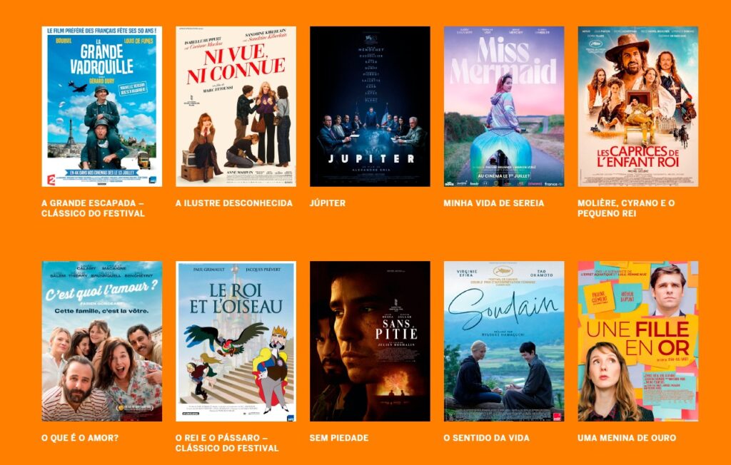 Programação do Festival de Cinema Francês 2026